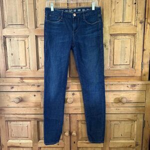 Women's Earnest Sewn 27 Dark Wash Jeans Denim Skinny‎ Leg Esra Mid-Rise Skinny